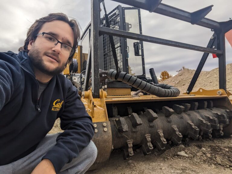 Taba CEO with mulching machine
